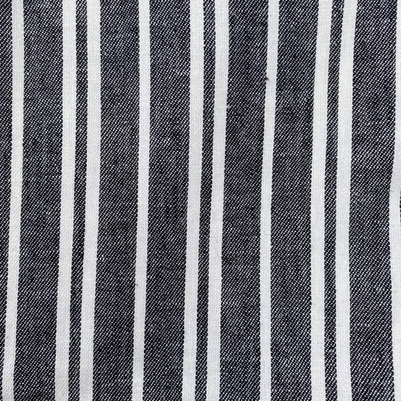 Banana Republic Factory Gray Ivory Striped Stretch Linen Long Blazer - Picture 3 of 8